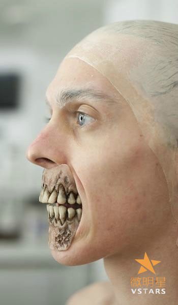微明星网 丧尸 化妆 重口味 对比照