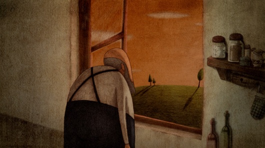 微明星网 老人与小猪 温情 动画