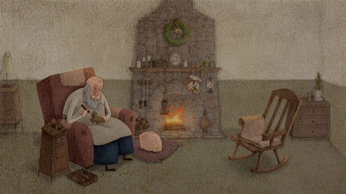 微明星网 老人与小猪 温情 动画