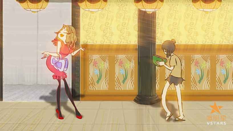 微明星网 创意动画 微电影 电梯口