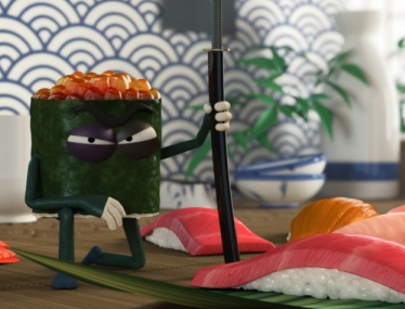 创意动画 微电影 包强大战寿司人 微明星网