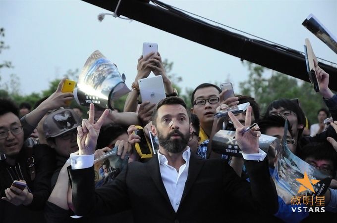 微明星网 X战警 休·杰克曼 范冰冰 北京首映礼