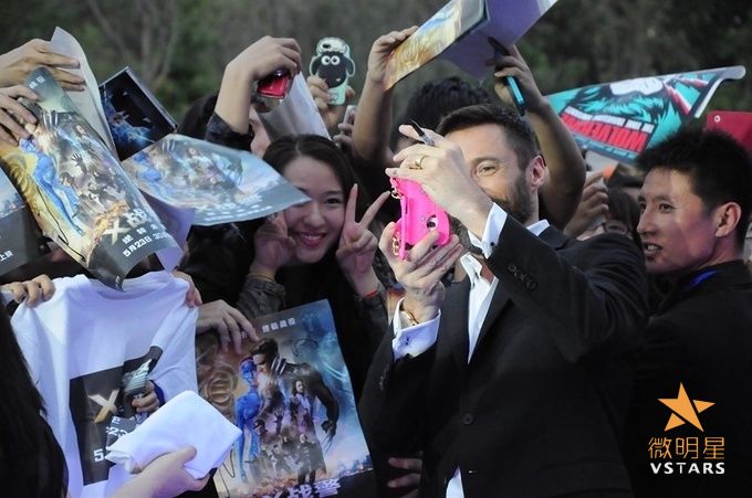 微明星网 X战警 休·杰克曼 范冰冰 北京首映礼