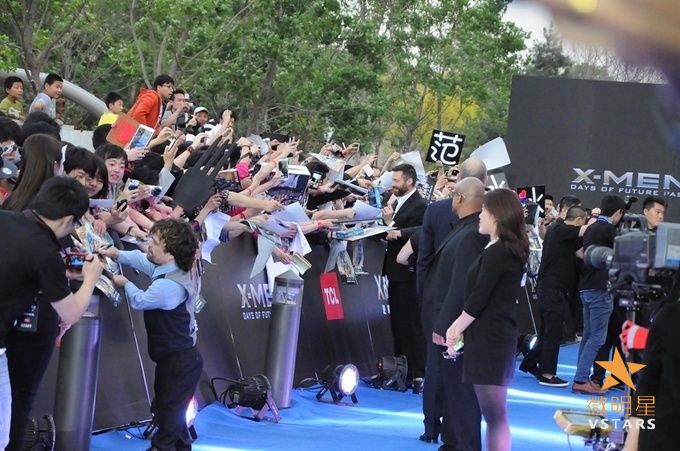 微明星网 X战警 休·杰克曼 范冰冰 北京首映礼