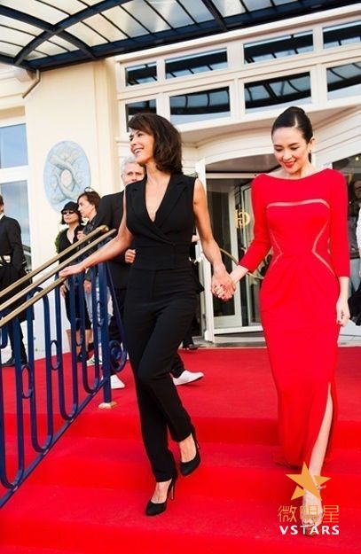 微明星网 章子怡 苏菲·玛索 法国卡布尔电影节 金天鹅奖