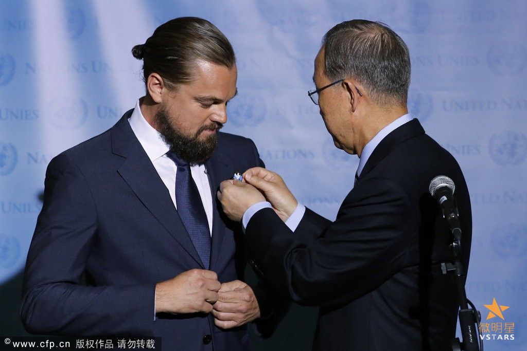 微明星网 莱昂纳多 小李子 联合国