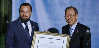 莱昂纳多被任命和平使者 联合国昨日举行仪式 