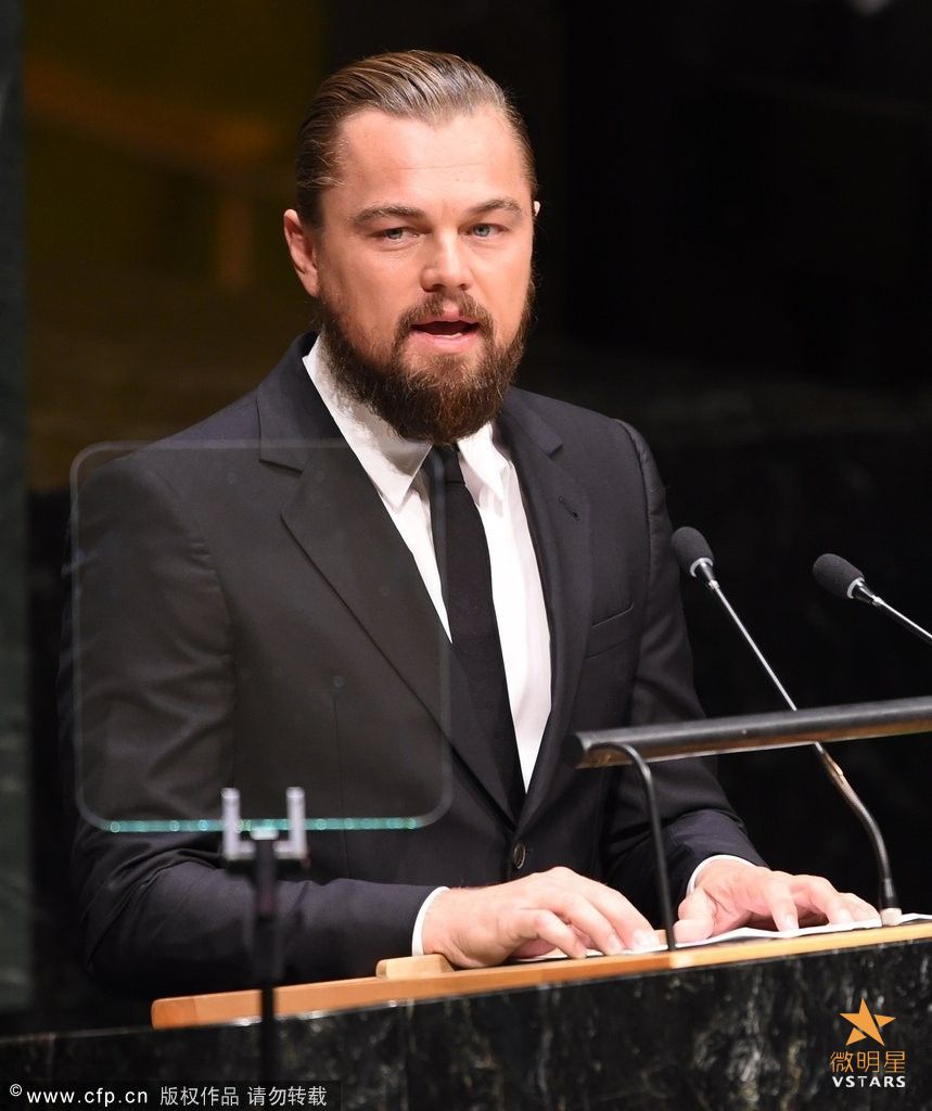 微明星网 莱昂纳多·迪卡普里奥 李冰冰 联合国