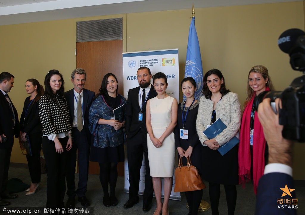 微明星网 莱昂纳多·迪卡普里奥 李冰冰 联合国