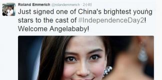 Angelababy加盟《独立日2》